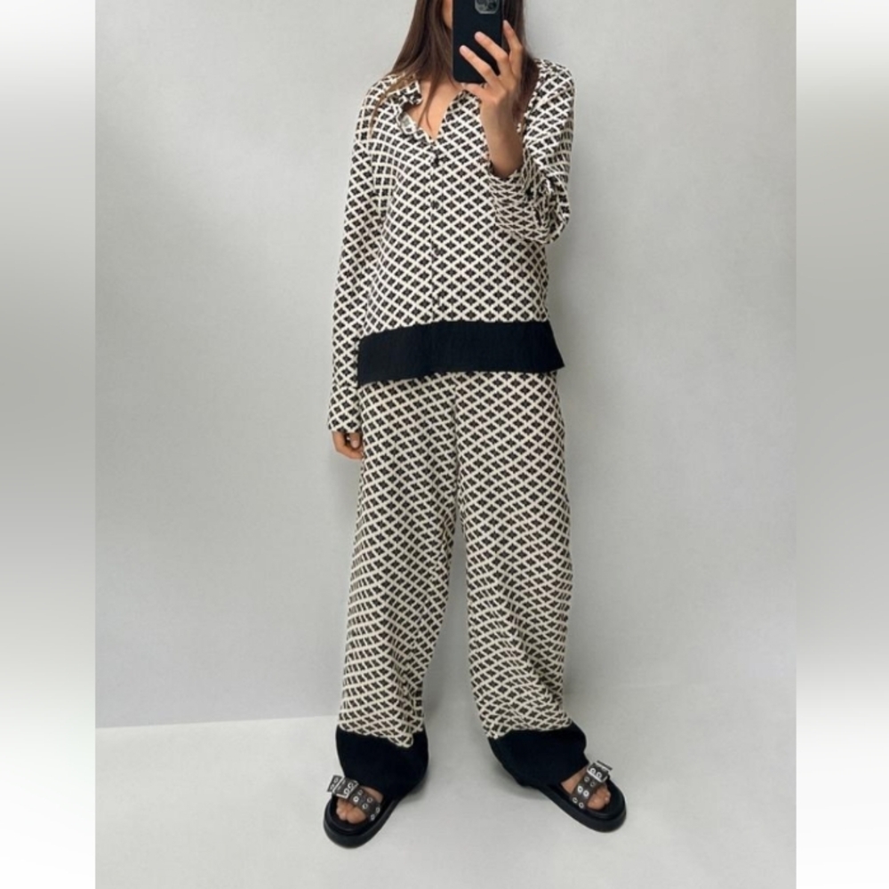 Zara Floral Printed High Waisted Pants Sz-L